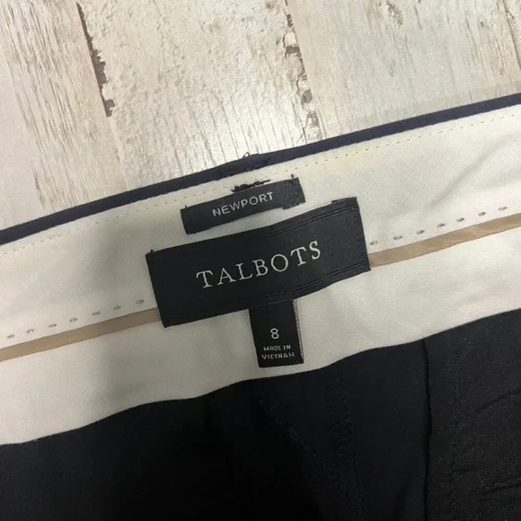 Talbots Women's Size 8 Black Newport Straight Leg Workwear Dress Pants - Picture 2 of 3